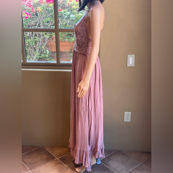 Free People Adella Pink-Nude Maxi Dress - Picture 2 of 9